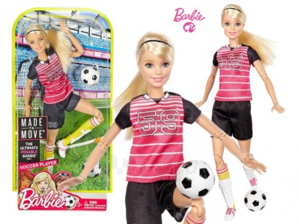 Lėlė Barbie Soccer Player DVF69 / DVF68 / DHL81 paveikslėlis 1 iš 6