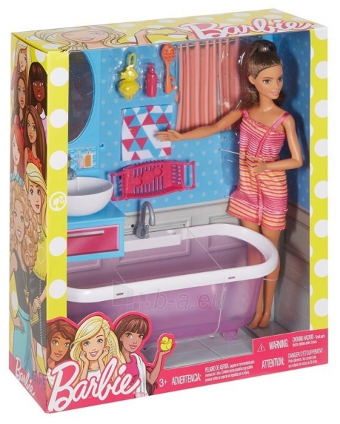 Lėlė DVX51 / DVX53 Barbie Bathroom & Doll paveikslėlis 1 iš 6