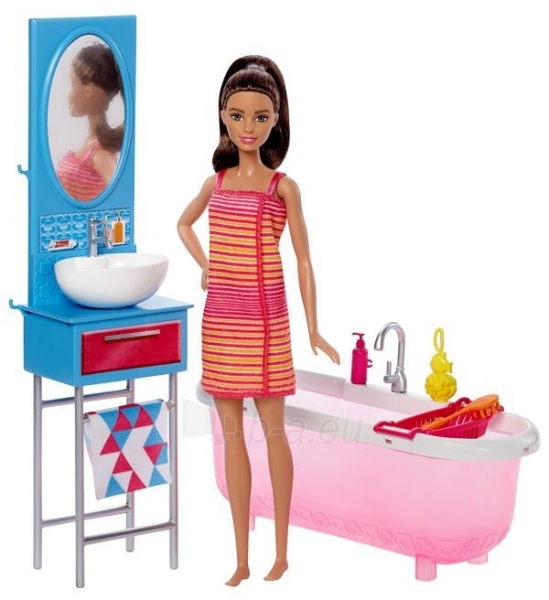 Lėlė DVX51 / DVX53 Barbie Bathroom & Doll paveikslėlis 2 iš 6