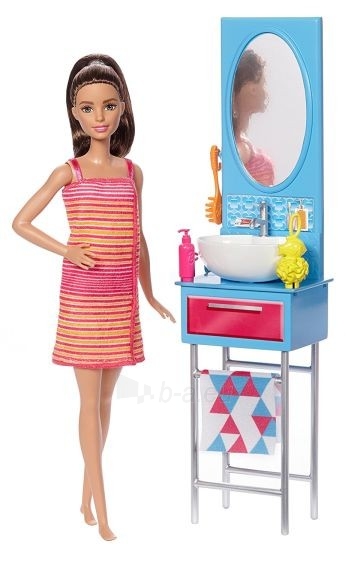 Lėlė DVX51 / DVX53 Barbie Bathroom & Doll paveikslėlis 4 iš 6