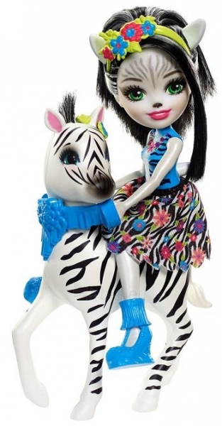 Lėlė Enchantimals Zelena Zebra Doll FKY75 / FKY72 Mattel paveikslėlis 5 iš 6