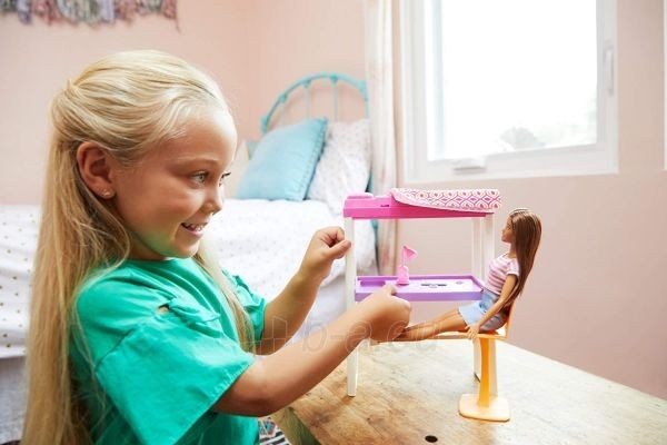 Lėlė FXG52 Barbie Doll and Furniture Set, Loft Bed with Transforming Bunk Beds paveikslėlis 1 iš 4