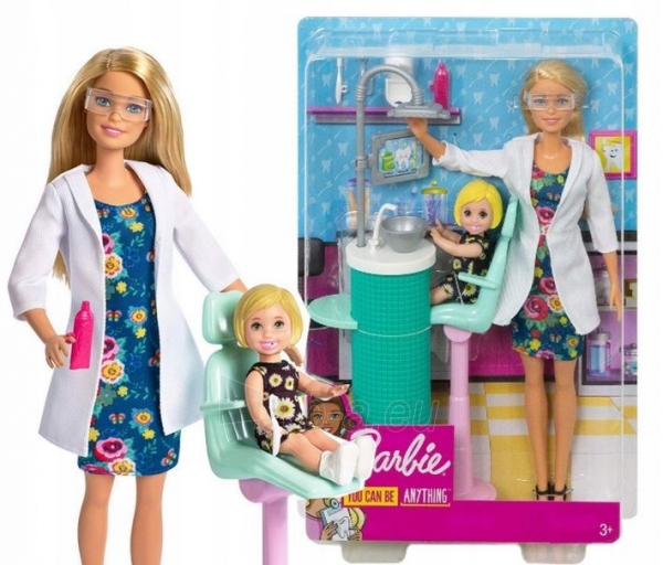 Lėlė FXP16 Barbie Dentist Doll & Playset MATTEL paveikslėlis 1 iš 5