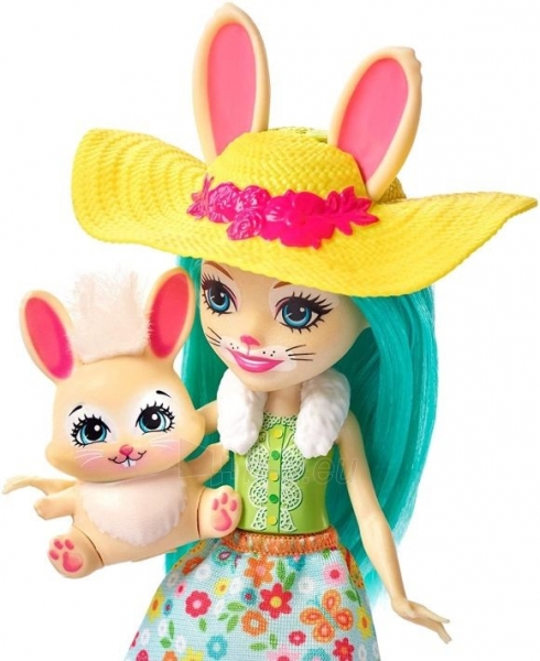 Lėlė GJX33 Enchantimals Bunny Blooms Playset with Fluffy Bunny Doll MATTEL Волшебный сад Флаффи Кр paveikslėlis 2 iš 6