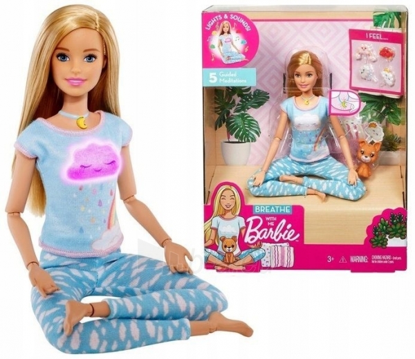 Lėlė GNK01 Barbie Breath with Me Meditation Doll paveikslėlis 1 iš 1