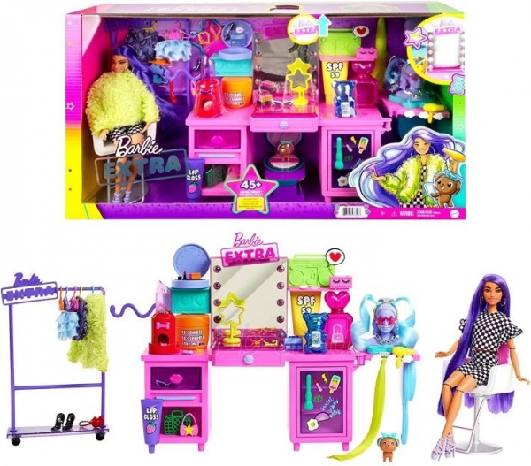 Lėlė GYJ70 ​Barbie Extra Doll Playset, Gift for Kids 3 Years Old & Up MATTEL paveikslėlis 2 iš 6