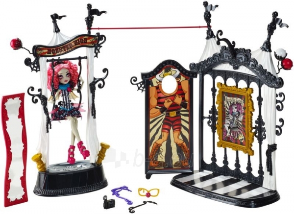 Lėlė Monster High Freak du Chic Circus Scaregrounds and Rochelle Goyle Doll Playset CHW68 paveikslėlis 2 iš 2