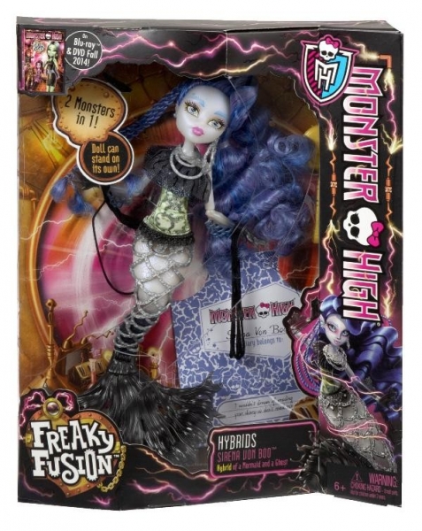 Lėlė Monster High Freaky Fusion HYBRIDS SIRENA VON BOO BJR41 / BJR42 / CCM65 paveikslėlis 1 iš 2