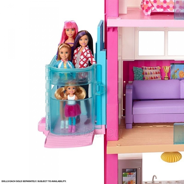 Lėlės namas GNH53 Barbie®Dreamhouse™ Dollhouse with Pool, Slide and Wheelchair Accessible Elevator paveikslėlis 3 iš 6