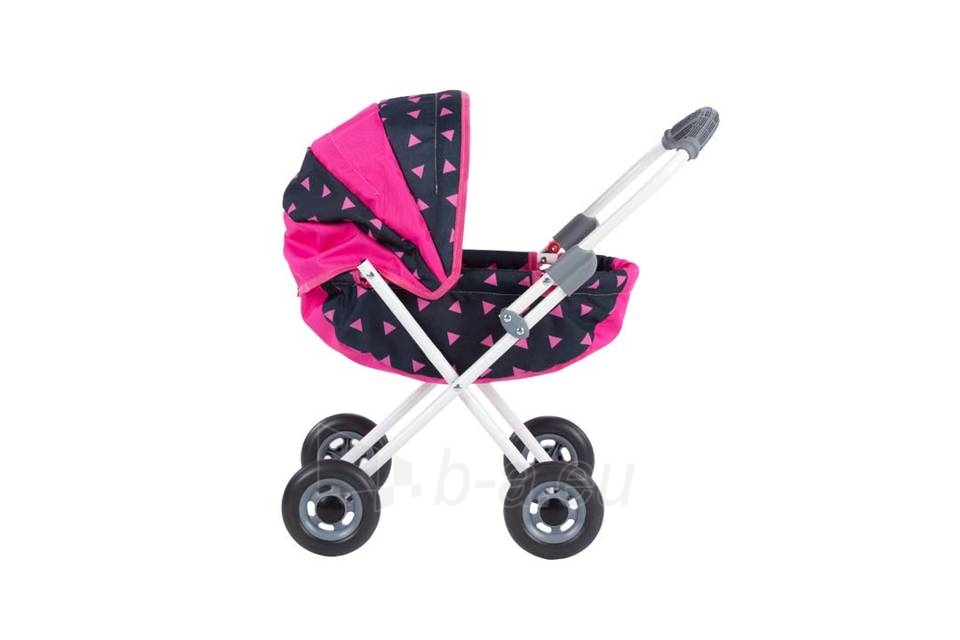 LENA lėlių vežimėlis, rožinis/juodas paveikslėlis 1 iš 5