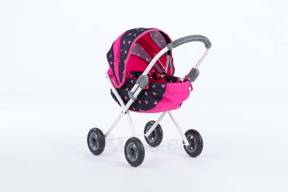 LENA lėlių vežimėlis, rožinis/juodas paveikslėlis 2 iš 5