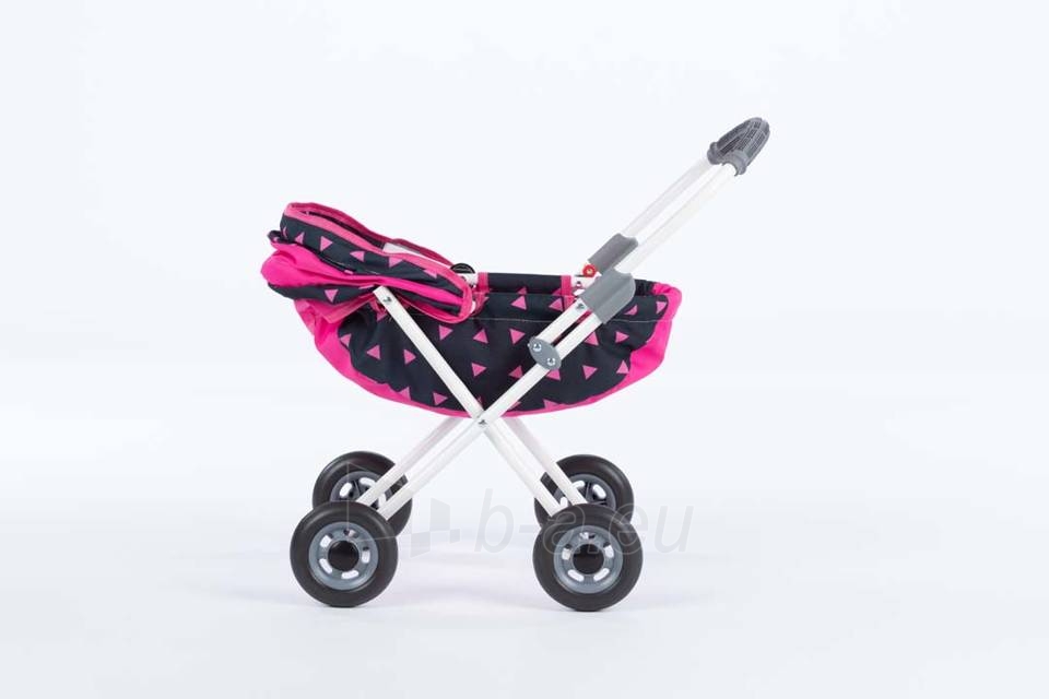 LENA lėlių vežimėlis, rožinis/juodas paveikslėlis 3 iš 5