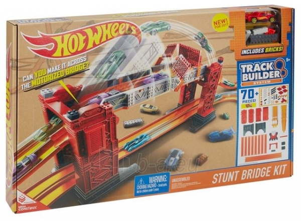 Lenktynių trasa DWW97 Mattel Hot Wheels Track Builder Stunt Bridge Kit трек paveikslėlis 1 iš 2