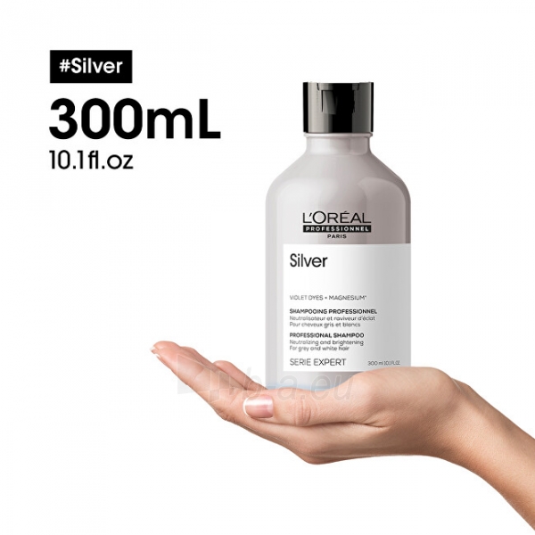 L´Oréal Professionnel Silver Shampoo for Gray and White Hair Magnesium Silver ( Neutral ising Shampoo For Grey And White Hair ) - 750 ml - new packaging paveikslėlis 3 iš 8