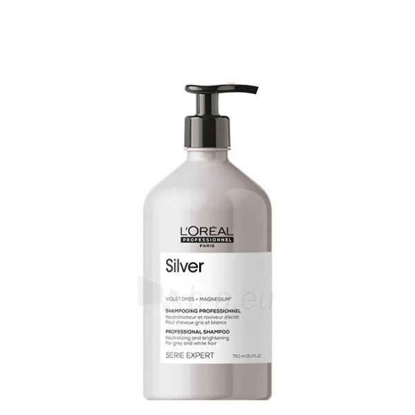 L´Oréal Professionnel Silver Shampoo for Gray and White Hair Magnesium Silver ( Neutral ising Shampoo For Grey And White Hair ) - 750 ml - new packaging paveikslėlis 6 iš 8