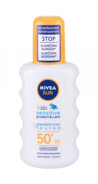 Losjonas Nivea Sun Kids Protect & Sensitive 200ml SPF50+ paveikslėlis 1 iš 1