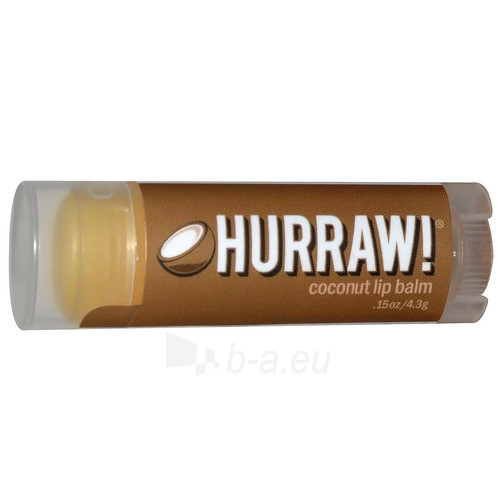 Lūpų balzamas Hurraw! (Coconut Lip Balm) 4,3 g paveikslėlis 1 iš 1
