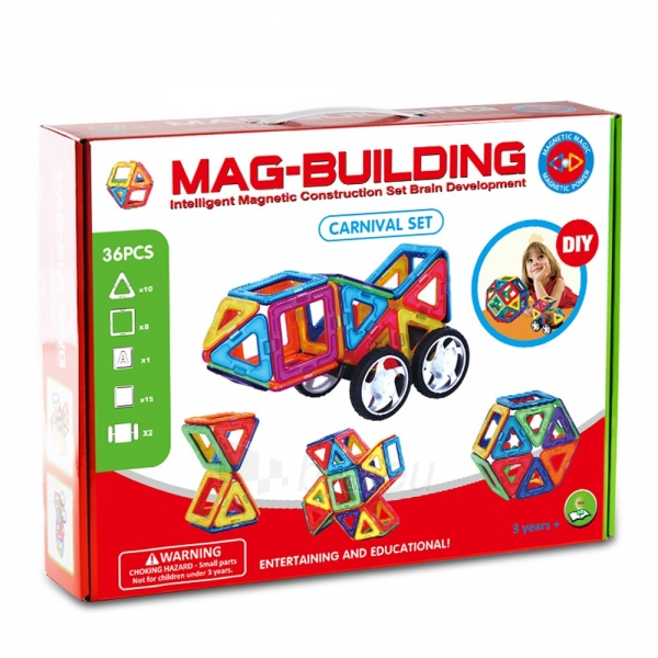 Magnetinės formelės Mag-Building, 36 dalys paveikslėlis 3 iš 8