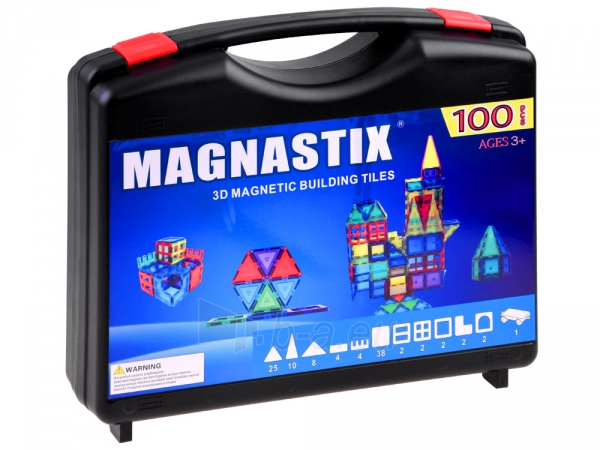 Magnetinis konstruktorius lagamine, Magnastix, 100 dalių paveikslėlis 13 iš 14