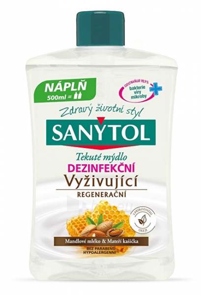 Maitinantis dezinfekuojantis muilas Sanytol Almond milk & Motherwort - refill 500 ml paveikslėlis 1 iš 2