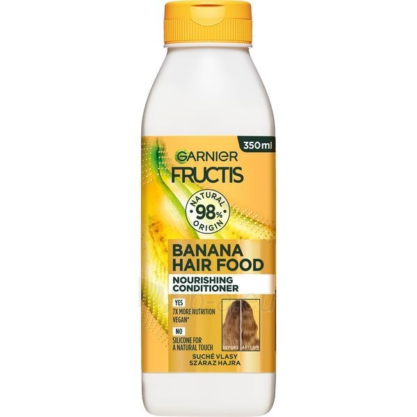 Maitinantis conditioner sausiems plaukams Garnier Fructis Hair Food (Banana Nourishing Conditioner) 350 ml paveikslėlis 1 iš 5