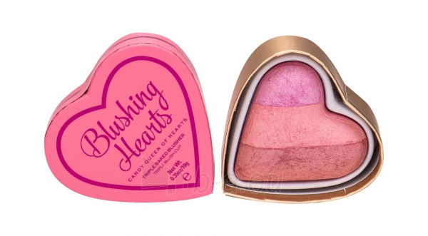 Makeup Revolution London Blushing Hearts Baked Blusher Cosmetic 10g Candy Queen Of Hearts paveikslėlis 1 iš 2