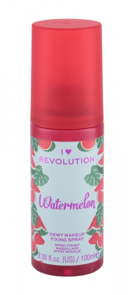 Makeup Revolution London I Heart Revolution Fixing Spray Make - Up Fixator 100ml Watermelon paveikslėlis 1 iš 1