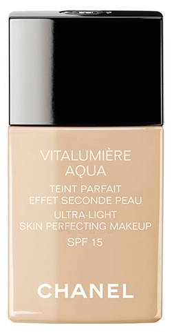 Makiažo pagrindas Chanel Brightening Moisturizing Makeup Vitalumiere Aqua SPF 15 (Ultra-Light Skin Perfecting Makeup Sunscreen) 30 ml 10 paveikslėlis 1 iš 1