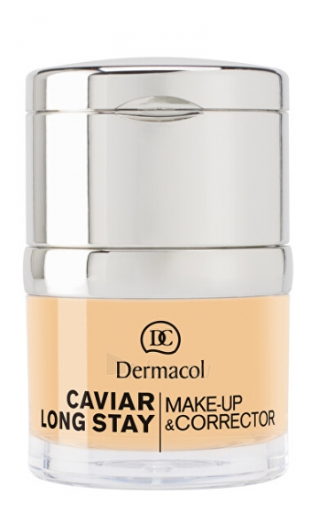 Makiažo pagrindas Dermacol Long-lasting make-up with extracts of caviar and advanced corrector (Caviar Long Stay Make-Up & Corrector) 30 ml Shade:3 Nude paveikslėlis 2 iš 3
