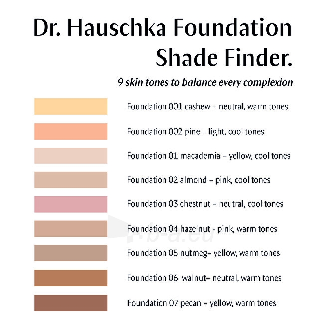 Makiažo pagrindas Dr. Hauschka Nourishing Makeup with Mineral Pigments (Foundation) 30 ml 03 Chestnut paveikslėlis 8 iš 8