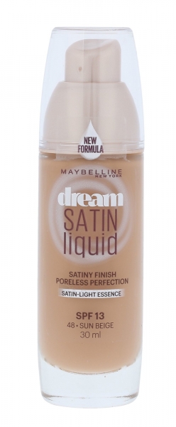 Makiažo pagrindas Maybelline Dream Satin Liquid Foundation SPF13 Cosmetic 30ml Shade 48 Sun Beige paveikslėlis 2 iš 2