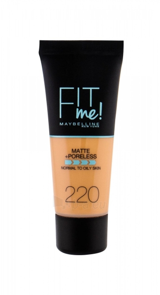 Makiažo pagrindas Maybelline Fit Me! 220 Natural Beige Matte + Poreless Makeup 30ml paveikslėlis 2 iš 2