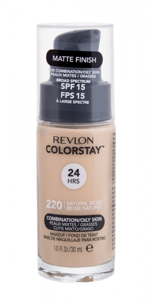 Makiažo pagrindas Revlon Colorstay Makeup Combination Oily Skin 30ml Natural Beige paveikslėlis 2 iš 2