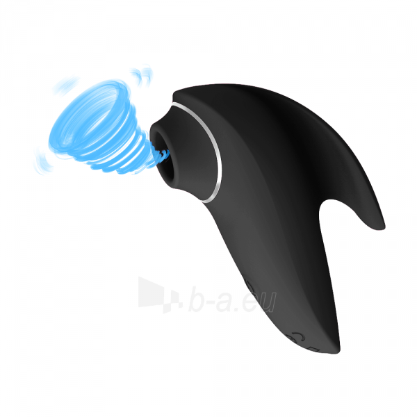 Masažuoklis klitoriui Erolab Dolphin Vacuum Clitoral Massager Black (VVS01b) paveikslėlis 9 iš 10