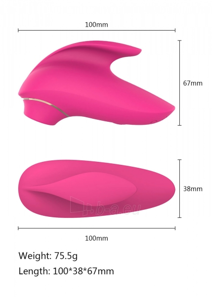 Masažuoklis klitoriui Erolab Dolphin Vacuum Clitoral Massager Rose Pink (VVS01r) paveikslėlis 3 iš 10