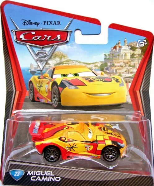Mašinytė Mattel V2868 (V2867,V2863,V3615) Disney Cars LIGHTNING McQUEEN and FRANCESCO BERNOULLI CLIFFSIDE CHALLENGE paveikslėlis 1 iš 1