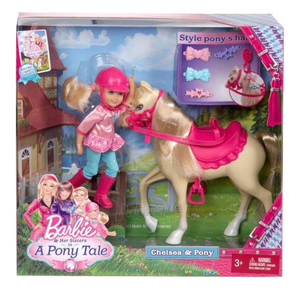 Mattel Barbie Chelsea + Pony X8412 paveikslėlis 1 iš 1