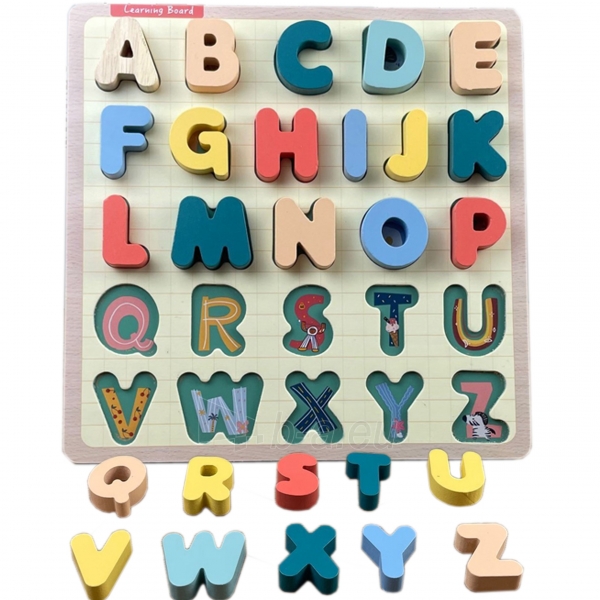 Medinė dėlionė - Didžiosios abėcėlės raidės paveikslėlis 1 iš 3