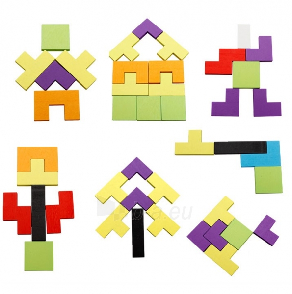 Medinė dėlionė „Tetris“, A paveikslėlis 7 iš 9