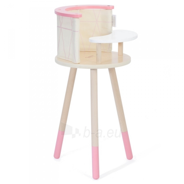 Medinė maitinimo kėdutė lėlėms - Classic World, rožinė paveikslėlis 4 iš 4