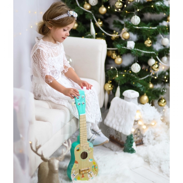Medinė vaikiška gitara - Tooky Toy paveikslėlis 5 iš 11