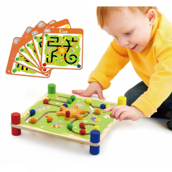 Medinė žaidimų lenta kūdikiui paveikslėlis 2 iš 4