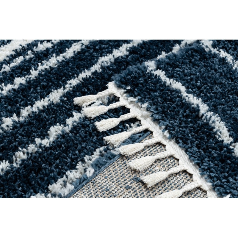 Mėlynas dryžuotas ilgo plauko kilimas UNION | 120x170 cm paveikslėlis 15 iš 16