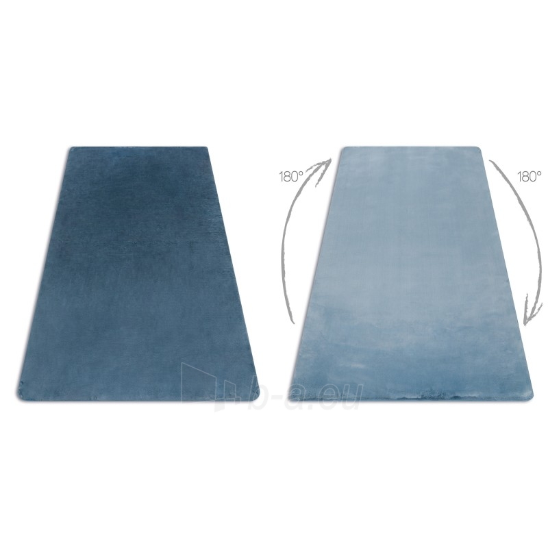 Mėlynas kailio imitacijos kilimas POSH | 50x80 cm paveikslėlis 2 iš 17
