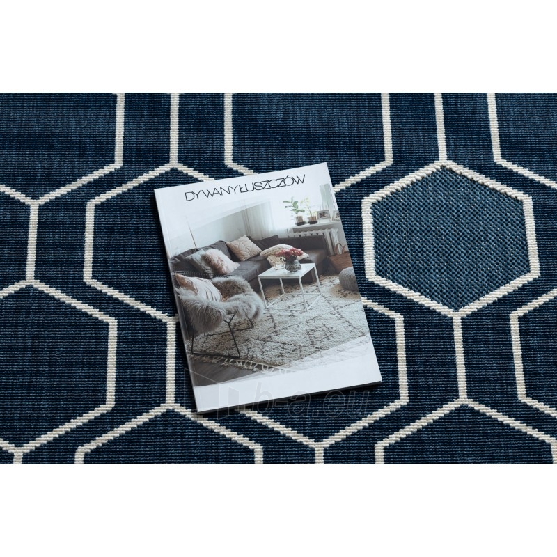 Mėlynos spalvos kilimas SPRING Geometry | 140x200 cm paveikslėlis 1 iš 16