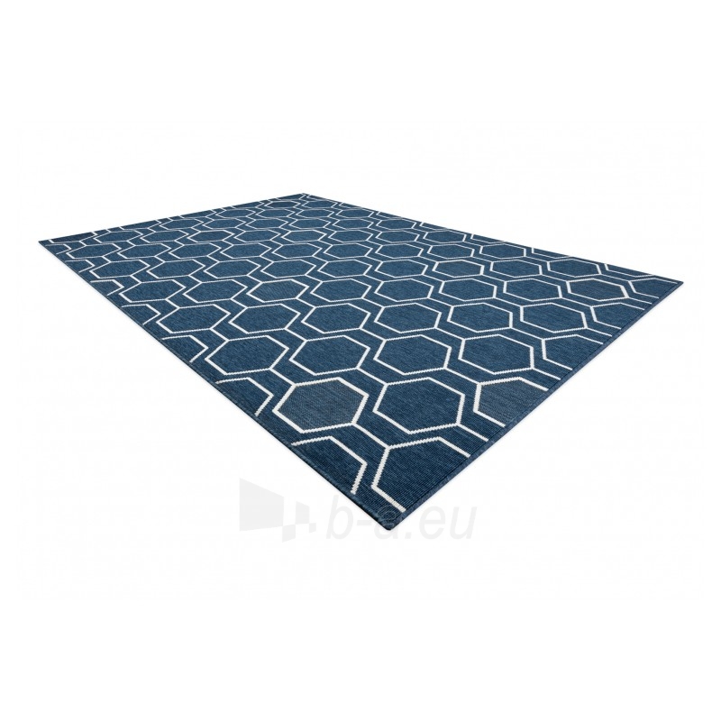 Mėlynos spalvos kilimas SPRING Geometry | 140x200 cm paveikslėlis 3 iš 16