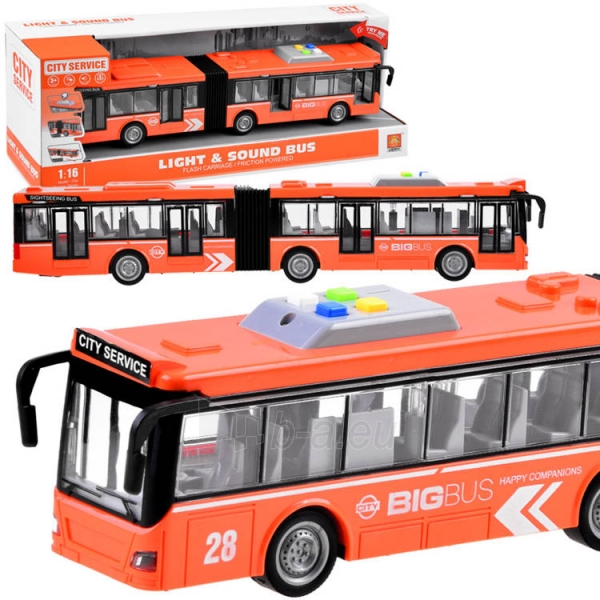 Miesto autobusas, 44 cm ilgio, oranžinis paveikslėlis 1 iš 9