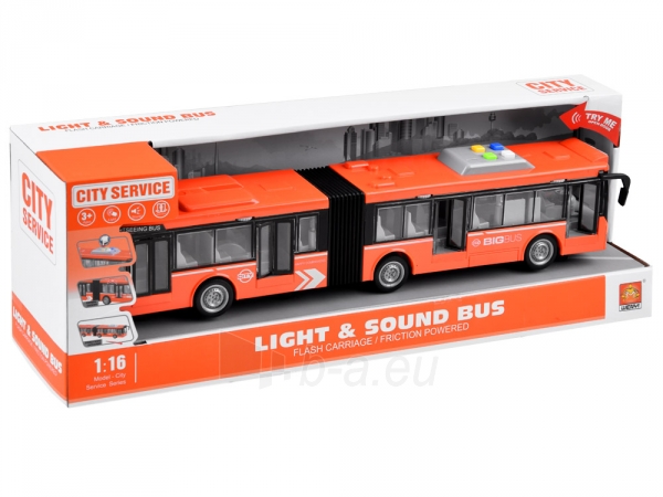 Miesto autobusas, 44 cm ilgio, oranžinis paveikslėlis 2 iš 9