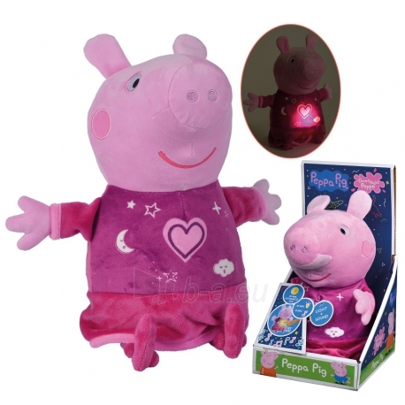 Migdukas vaikams | Peppa Pig pliušinis paršelis 25 cm su lopšine ir šviesos efektais | Simba paveikslėlis 1 iš 6