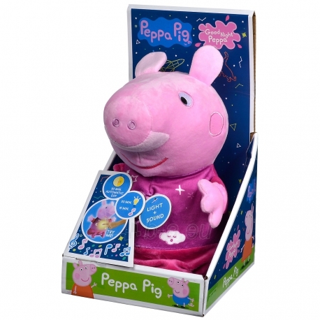 Migdukas vaikams | Peppa Pig pliušinis paršelis 25 cm su lopšine ir šviesos efektais | Simba paveikslėlis 6 iš 6